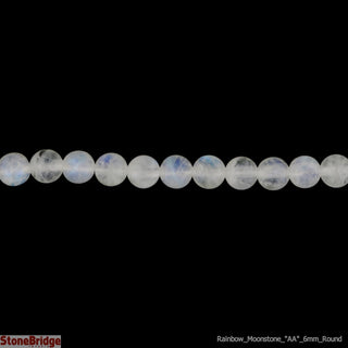 Rainbow Moonstone E - Round Strand 7" - 6mm    from The Rock Space