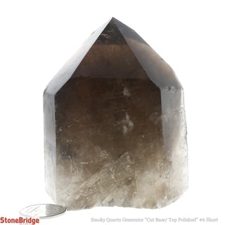 Smoky Quartz Cut Base, Polished Point Tower #6 Short    from The Rock Space