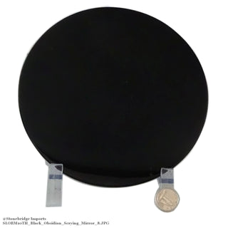 Obsidian Black Scrying Mirror - 10" Diameter    from The Rock Space