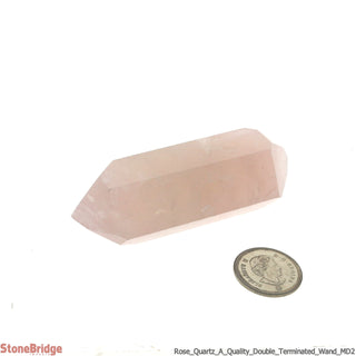 Rose Quartz A Double Terminated Massage Wand - Medium #1 - 2" to 3"    from The Rock Space