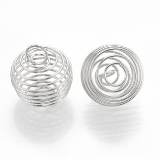 Silver Coil Cages - Medium    from The Rock Space