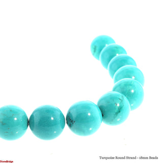 Turquoise Round Strand - 18mm Beads    from The Rock Space