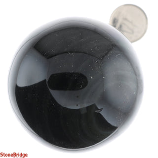 Obsidian Rainbow Sheen Sphere - Small #1 - 2 1/4"    from The Rock Space