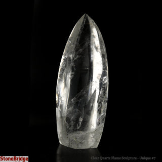 Clear Quartz Flame Sculpture U#7 - 6"    from The Rock Space