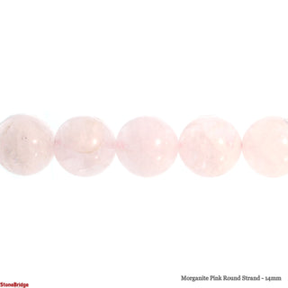 Morganite Pink Round Strand - 14mm    from The Rock Space