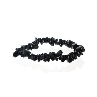 Black Tourmaline Bead Bracelet Chip from The Rock Space