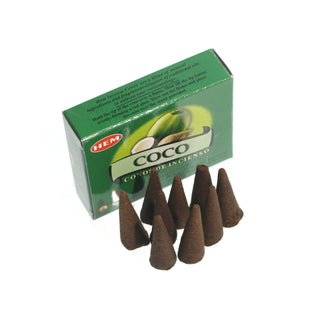 Coconut Hem Incense Cones - 10 Pack    from The Rock Space