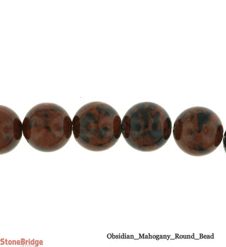 Obsidian Mahogany - Round Strand 15" - 6mm    from The Rock Space