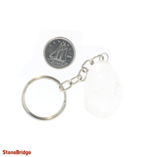 Keychain - Clear Quartz Tumbled    from The Rock Space