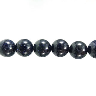 Blue Goldstone - Round Strand 15" - 4mm    from Stonebridge Imports
