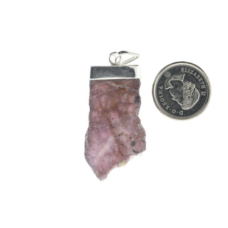 Lepidolite Slice - Silver Pendant    from The Rock Space