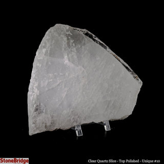 Clear Quartz Slice Top Polished U#10 - 7 1/2"    from The Rock Space