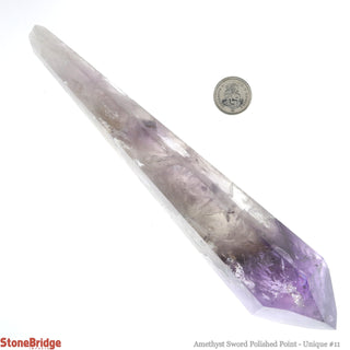 Amethyst Point Polished Sword U#11 - 7 3/4"    from The Rock Space