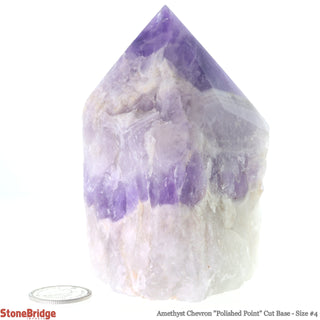 Amethyst Chevron Cut Base, Polished Point Tower #4    from The Rock Space