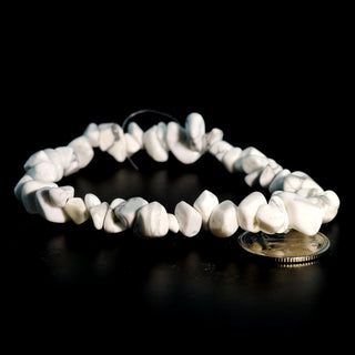 Howlite White Bead Bracelet