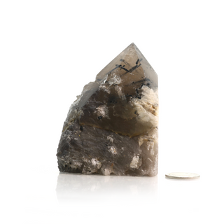 Tourmalinated Quartz Cut Base, Polished Point Tower #3    from The Rock Space