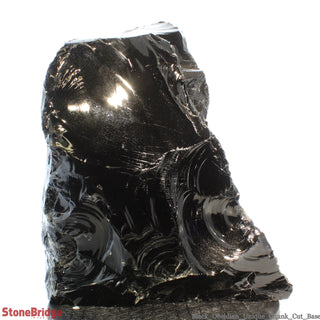 Obsidian Black Boulder Cut-Base U#35    from The Rock Space