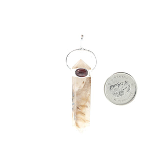 Rutilated Quartz Double Terminated Cabochon - 925 Silver Pendant from Stonebridge Imports