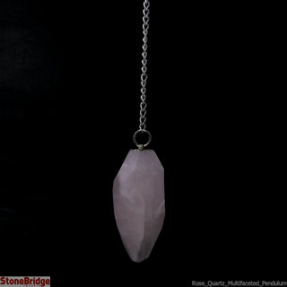 Multi Faceted Rose Quartz Pendulum    from The Rock Space