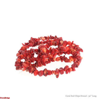 Coral Red Chip Strands - 5mm to 8mm    from The Rock Space