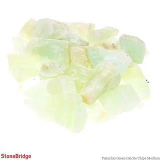 Calcite Pistachio Green Chips - Medium    from Stonebridge Imports