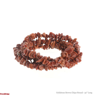 Goldstone Brown Chip Strands - 5mm to 8mm    from The Rock Space