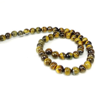 Tiger Eye E - Round Strand 7" - 10mm    from The Rock Space