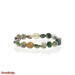 Agate Green Moss Tumbled Bracelets from The Rock Space