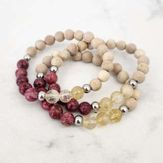 Camphor & Dark Rhodonite & Citrine Bracelet - 8mm    from The Rock Space