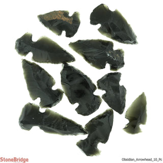 Black Obsidian Arrowhead Small - 10 Pack    from The Rock Space