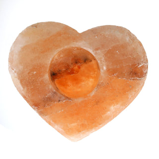 Himalayan Salt Heart Candle Holders    from The Rock Space