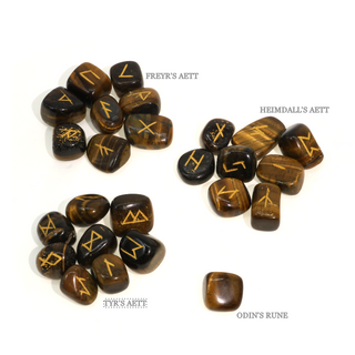 Tiger's Eye Gold Runes Set    from The Rock Space