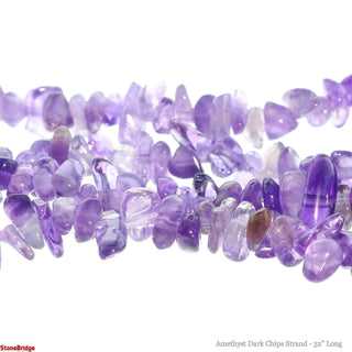 Amethyst Dark Chip Strands - 5mm to 8mm from Stonebridge Imports