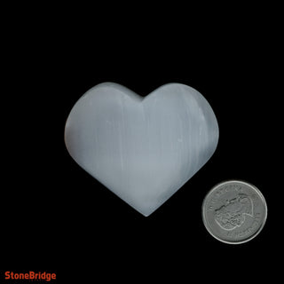 Selenite Heart #2 - 1" to 2"