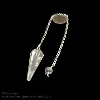 Clear Quartz Pendulum 6 Facets & Bead from The Rock Space