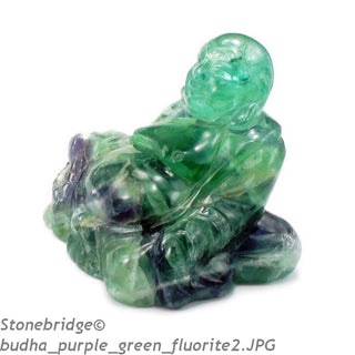 Fluorite Budha Carving - Small: (1 3/4" x 1 1/2"    from The Rock Space