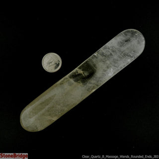 Clear Quartz A Rounded Massage Wand - Jumbo #2 - 4 1/2" to 5 1/2"    from The Rock Space