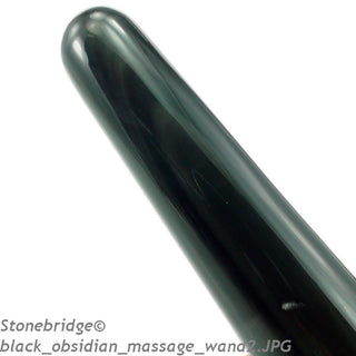 Obsidian Rounded Massage Wand - Small #2 - 2 1/2" to 3 1/2"    from The Rock Space