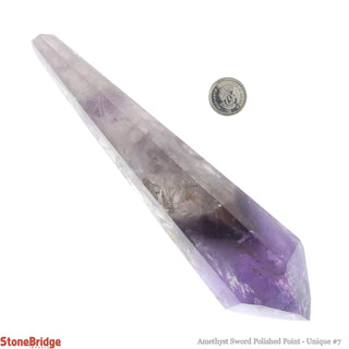 Amethyst Point Polished Sword U#7 - 6 3/4"    from The Rock Space