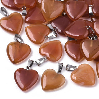 Carnelian Heart Pendants    from The Rock Space