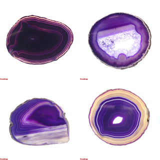 Agate Slices #00 - 1 1/4" to 2" Purple (Enhanced) from The Rock Space