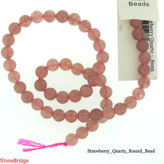 Strawberry Quartz - Round Strand 15" - 8mm    from The Rock Space