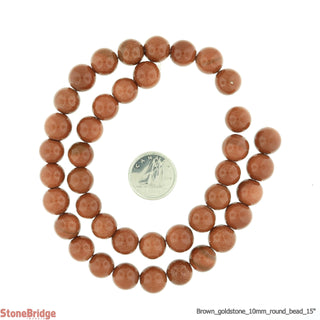Brown Goldstone Bead Strand