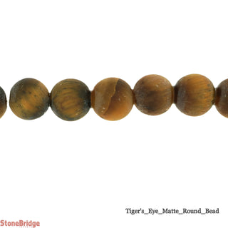 Tiger Eye Matte - Round Strand 15" - 8mm    from The Rock Space