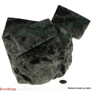 Polished Emerald on Matrix - U8    from The Rock Space