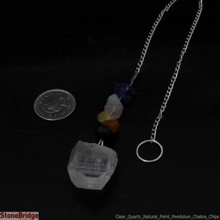 Clear Quartz Chakra Chip Pendulum    from The Rock Space