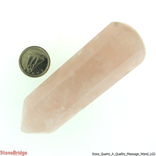 Rose Quartz A Pointed Massage Wand - Large #1 - 2 1/2" to 3 1/2"    from The Rock Space