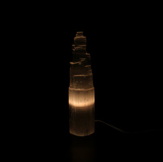 Selenite Tower Lamp - Extra Large 14” Tall from The Rock Space