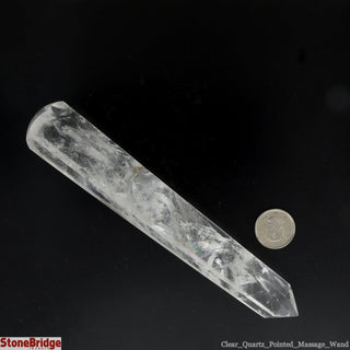 Clear Quartz A Pointed Massage Wand - Extra Large #3 - 5 1/4" to 7"    from The Rock Space