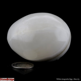 White Aragonite Egg #3 - 100g to 140g    from The Rock Space